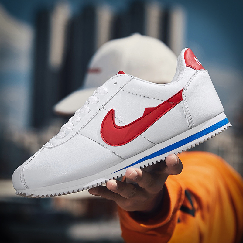 Aj cuatro estaciones nuevas parejas Gump zapatos hombres y mujeres zapatos blancos pequeños zapatos deportivos casuales zapatos de carrera Fuerza Aérea No. 1