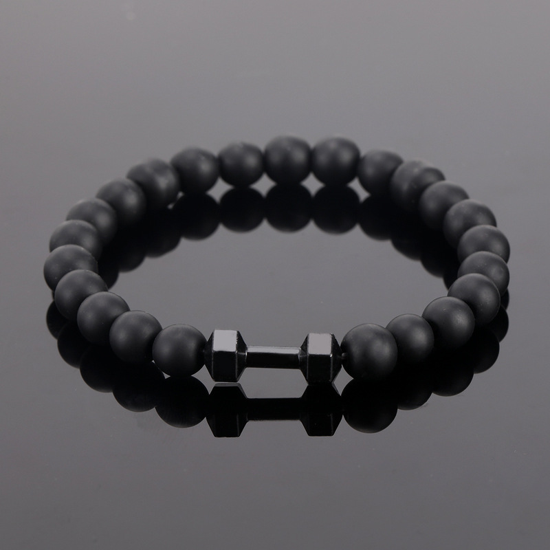Temu Xiyin Tk Cross-Border Popular Bracelet Men's Frosted Obsidian Power Low Price Volume Model Without Independent Packaging Temu Xiyin Tk Cross-Border Popular Bracelet Men's Frosted Obsidian Power Low Price Volume Model Without Independent Packaging