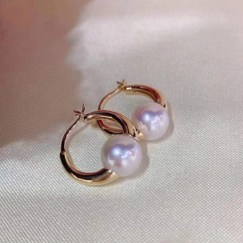 White platinum earrings