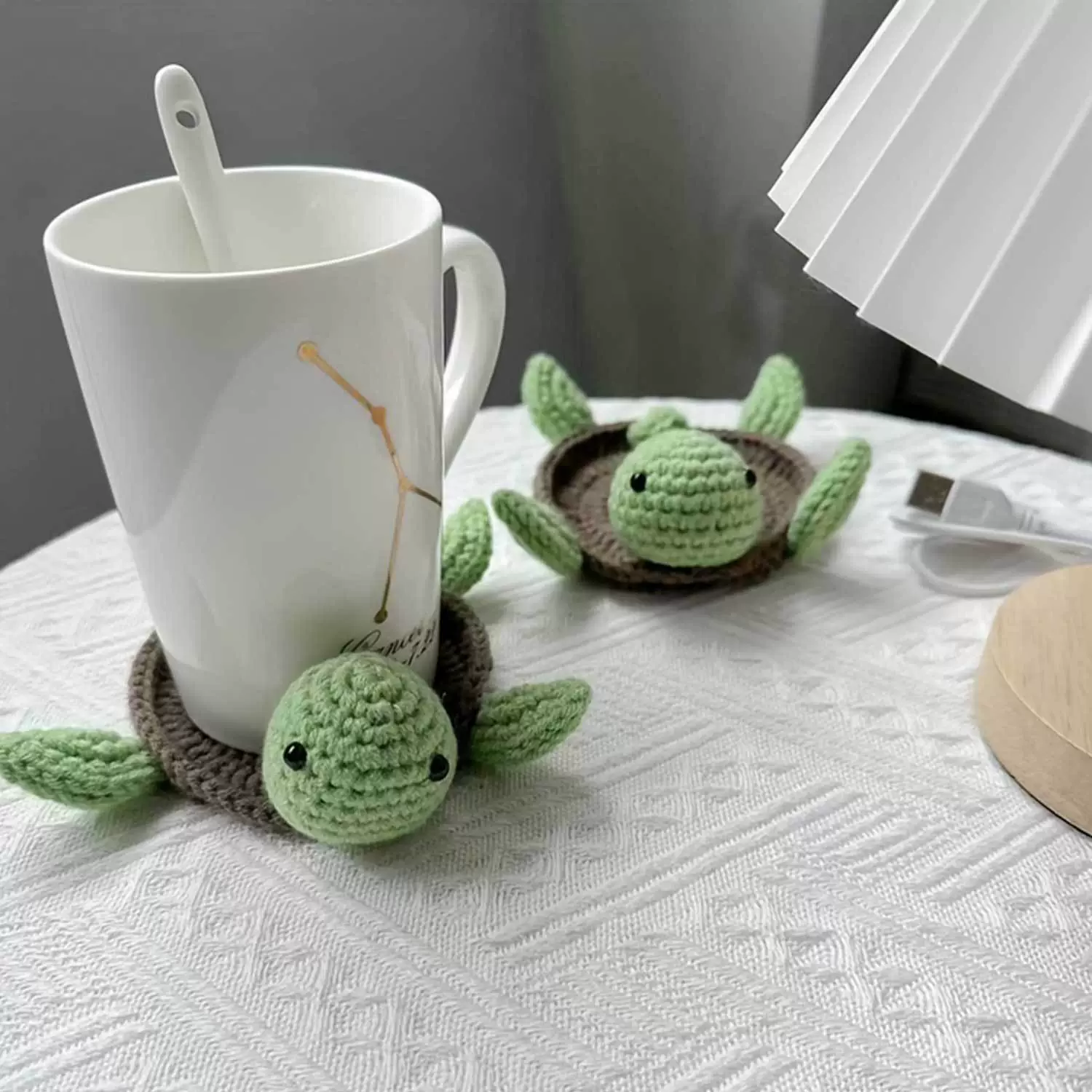 Новый ручной работы Yarn Crochet маленькая черепашка подставка для кружек ручная вязка милая черепашка теплоизоляционная прокладка