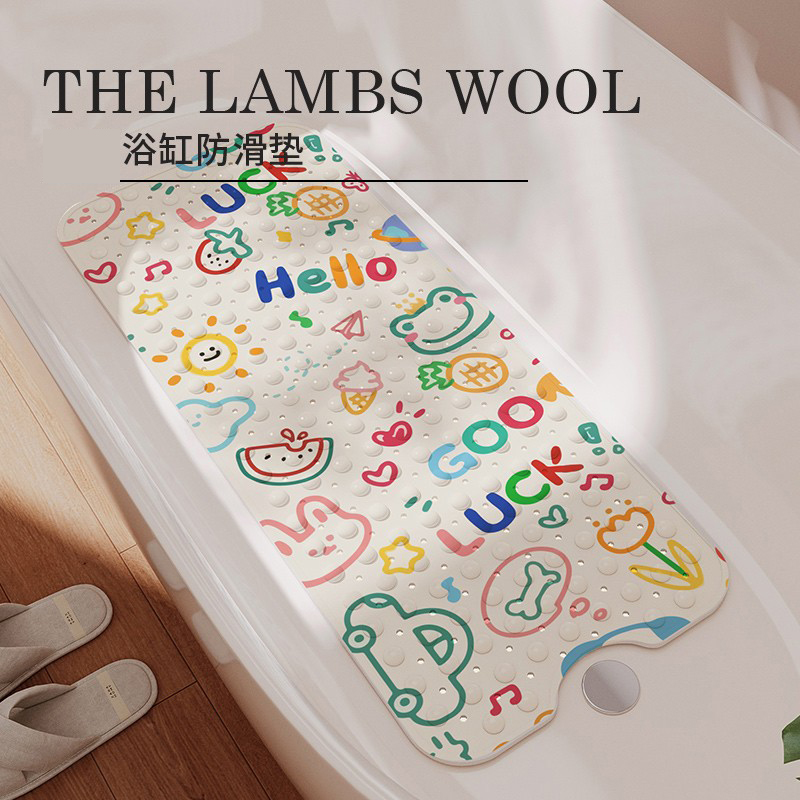 Special Bathroom Non-slip Floor Mat In Bathtub Bathroom Bathtub Bath Suction Cup Mat Anti-fall Foot Mat For Elderly And Children