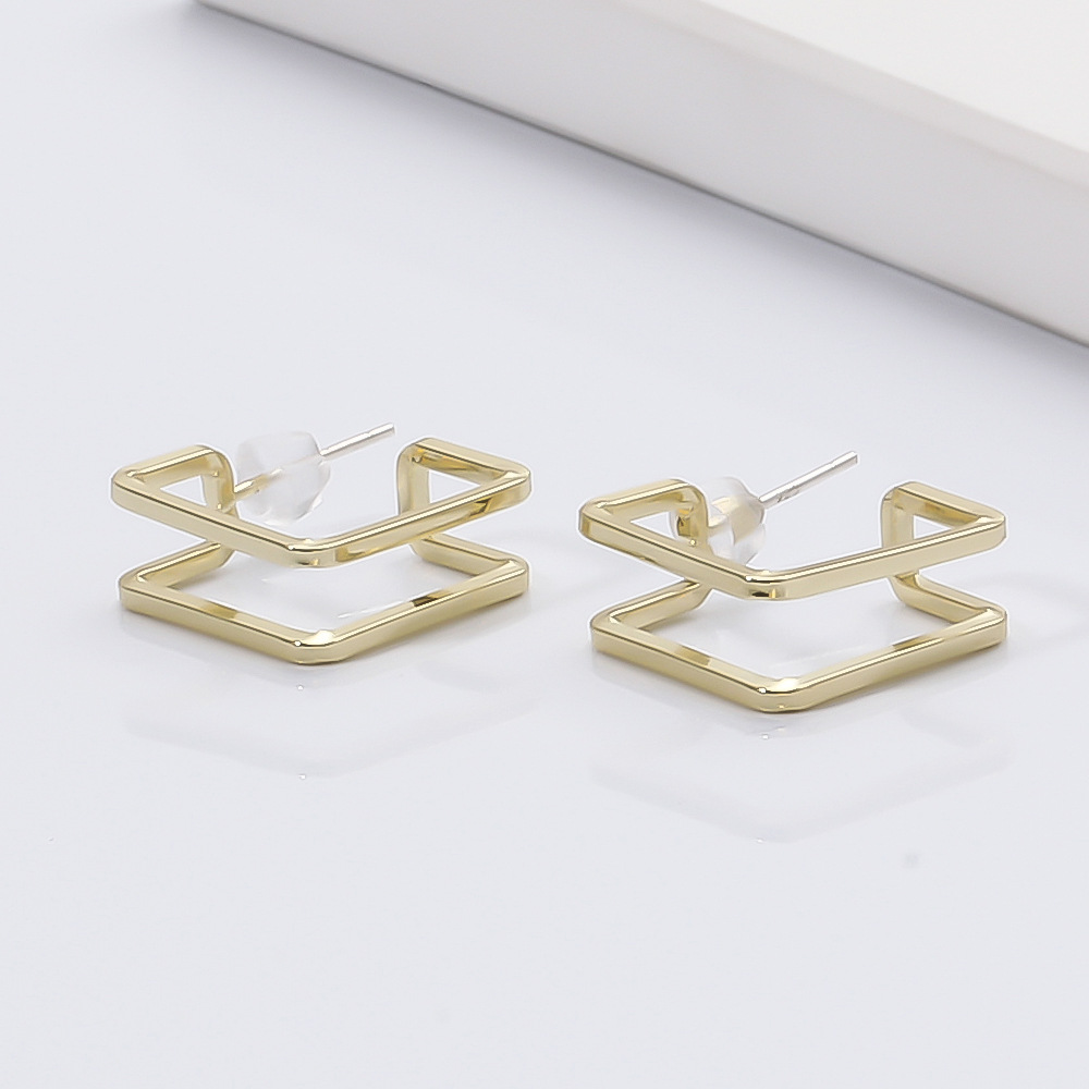 Fashion Metal Creative Geometric Square Earrings display picture 6