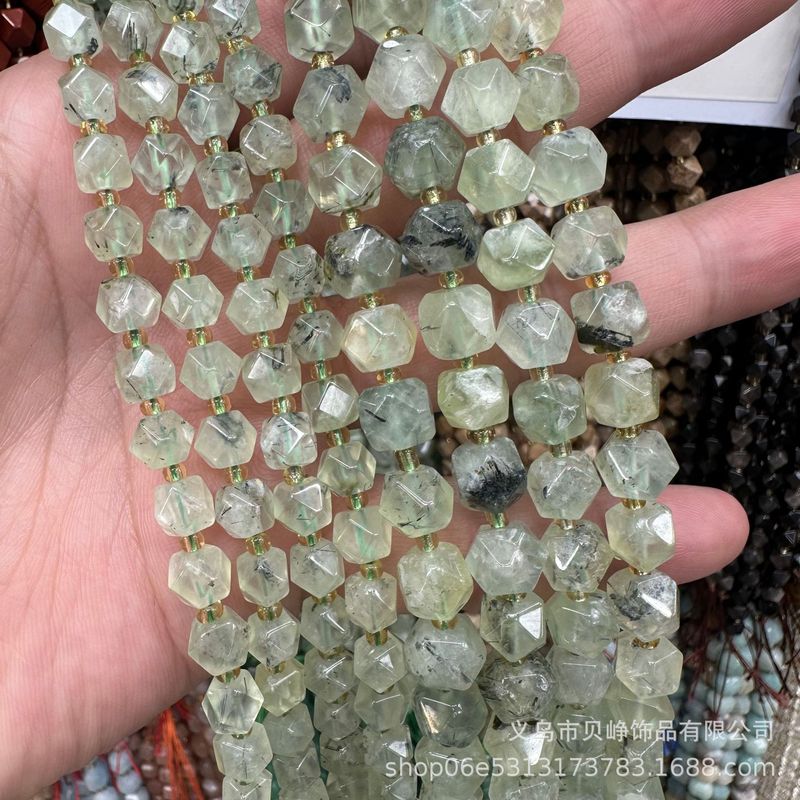 6-8mm切面八角玛瑙虎眼不规则冲角diy饰品配件手链不定形串珠饰品|undefined