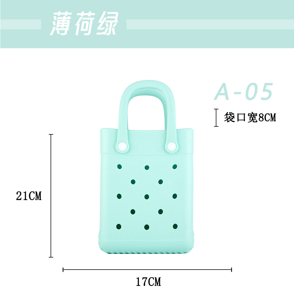 Eva transfronteriza pequeña y encantadora bolsa cuadrada de dibujos animados INS Dongdong bolsa de gelatina bolsa de playa bolso bolso bolso bolso bolso hombro