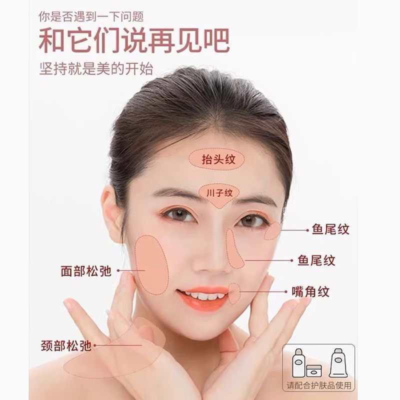 masajeador de rodillos de cristal de polvo en forma de corazón, masajeador de rodillos de doble cabeza, placa de belleza facial de cristal rosa