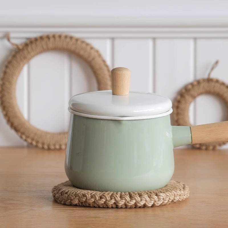 Spot yerba yerba tejida a mano posavasos fábrica fuente esmalte olla olla cazuela estilo japonés almohadilla de aislamiento térmico