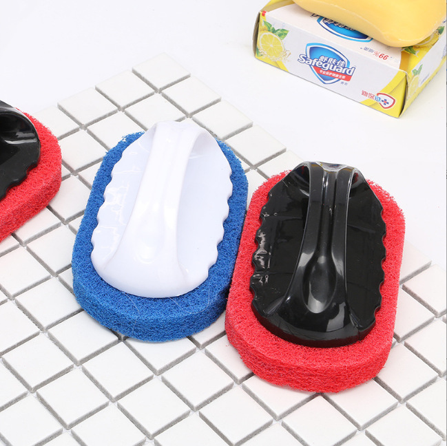 in stock sponge hard bottom cleaning brush kitchen stove bathroom bath brush floor with handle wipe tile wipe sponge