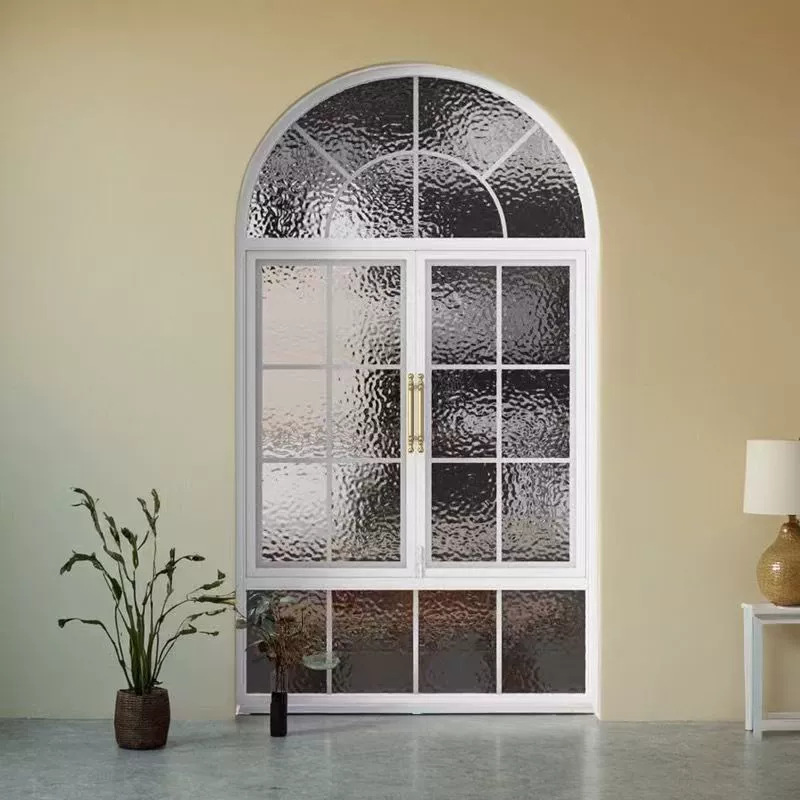 Ventanas deslizantes francesas ventanas retro ventanas de arco de hierro forjado ventanas de vidrio templado ventanas de aluminio particiones decorativas image 4