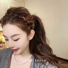 波浪发箍！甜美新款洗脸不卡头蓬松纹理感带齿梳防滑设计感发箍