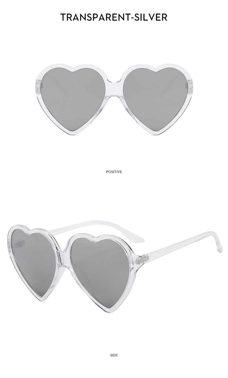 Fashion Style Red, Black Color Fashion Heart Shape Ac UV400 Protection Special-Shaped Mirror Full Frame Women's Sunglasses