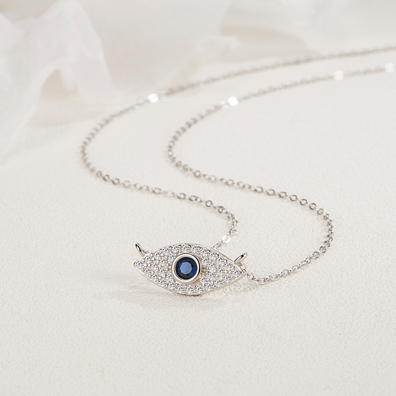 3g Weight Jewelry Set Classification Jewelry Set Quantity Banquet, Travel, Selfie Occasion 925 Sterling Silver Material Devil's Eye Pattern Women's Gender Lady, Simple Style Style Sterling Silver S925 Turkish Middle East Devil's Eye Jewelry 4-Piece Set Ornament Jewelry Set 2