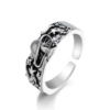 Mushang's new animal ring alloy is old opening, rhythm of European and American personality punk wind joint ring MS812