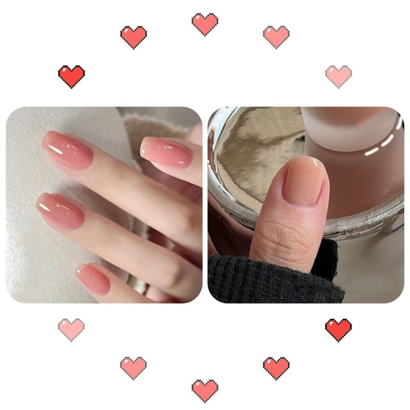 新款珠光白指甲油免烤不可撕持久不掉色快干显白亮片细闪美甲油|undefined