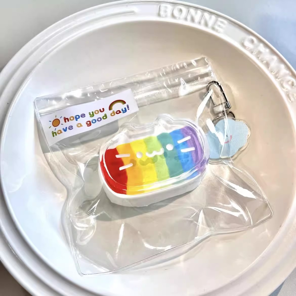 Gatito queso rebote lindo descompresión gato gato descompresión grueso juguete para estudiantes pequeño libro rojo mismo barro