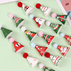 Christmas small decorations, cartoon velvet jewelry for elderly