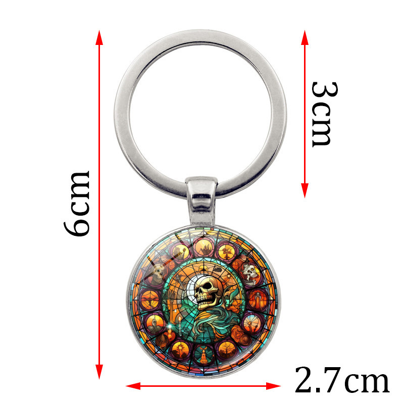 Chaveiro de caveira fantasma para decoração de halloween_voghion.com