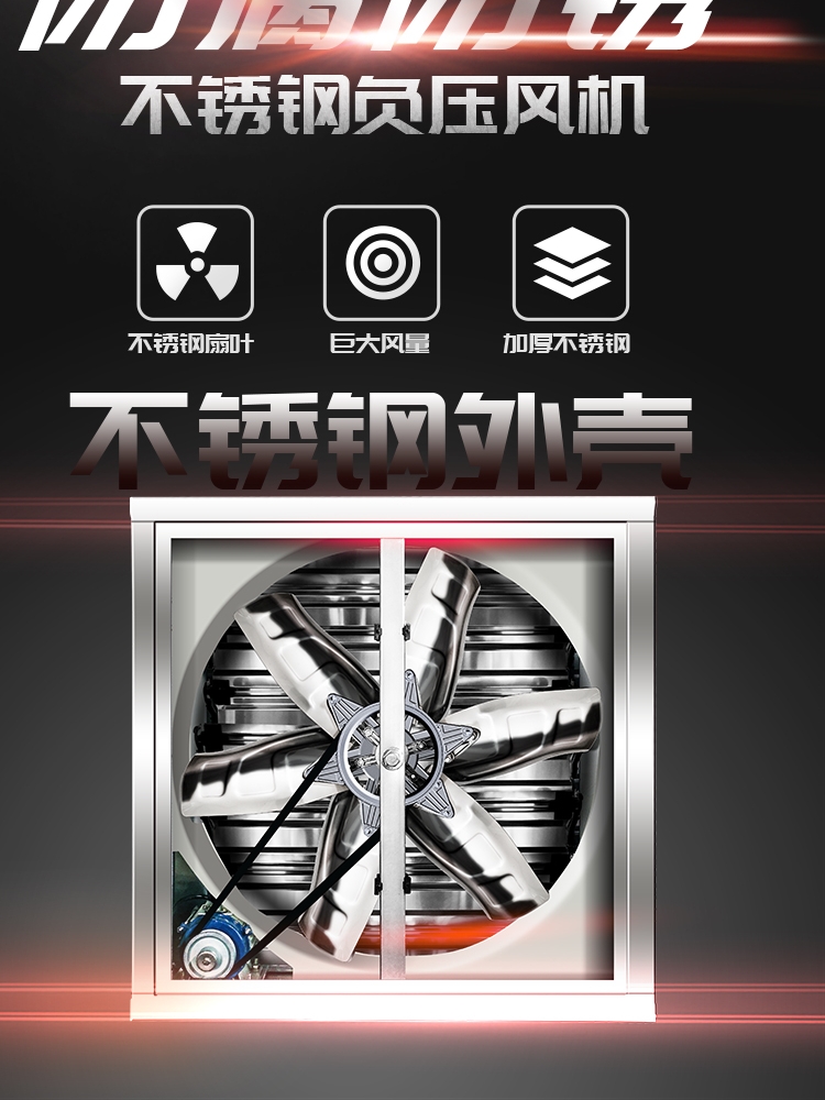 包邮不锈钢负压风机工业排风扇工厂大功率排气扇抽风机养殖换