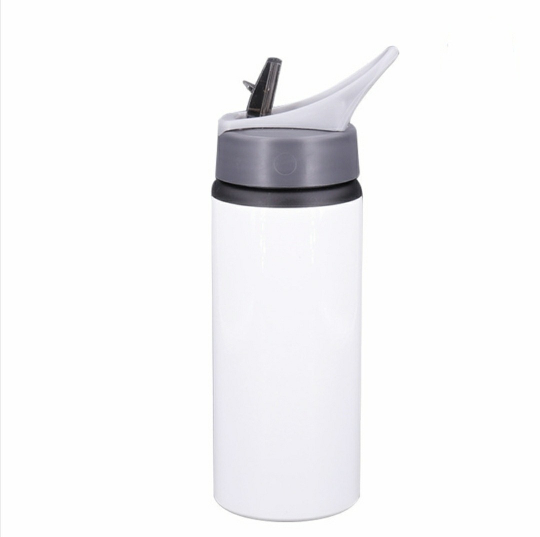 De una sola capa boca grande taza de aluminio recto americano botella de boca grande de aluminio deportes hervidor de agua al aire libre botella de agua fría logotipo impreso