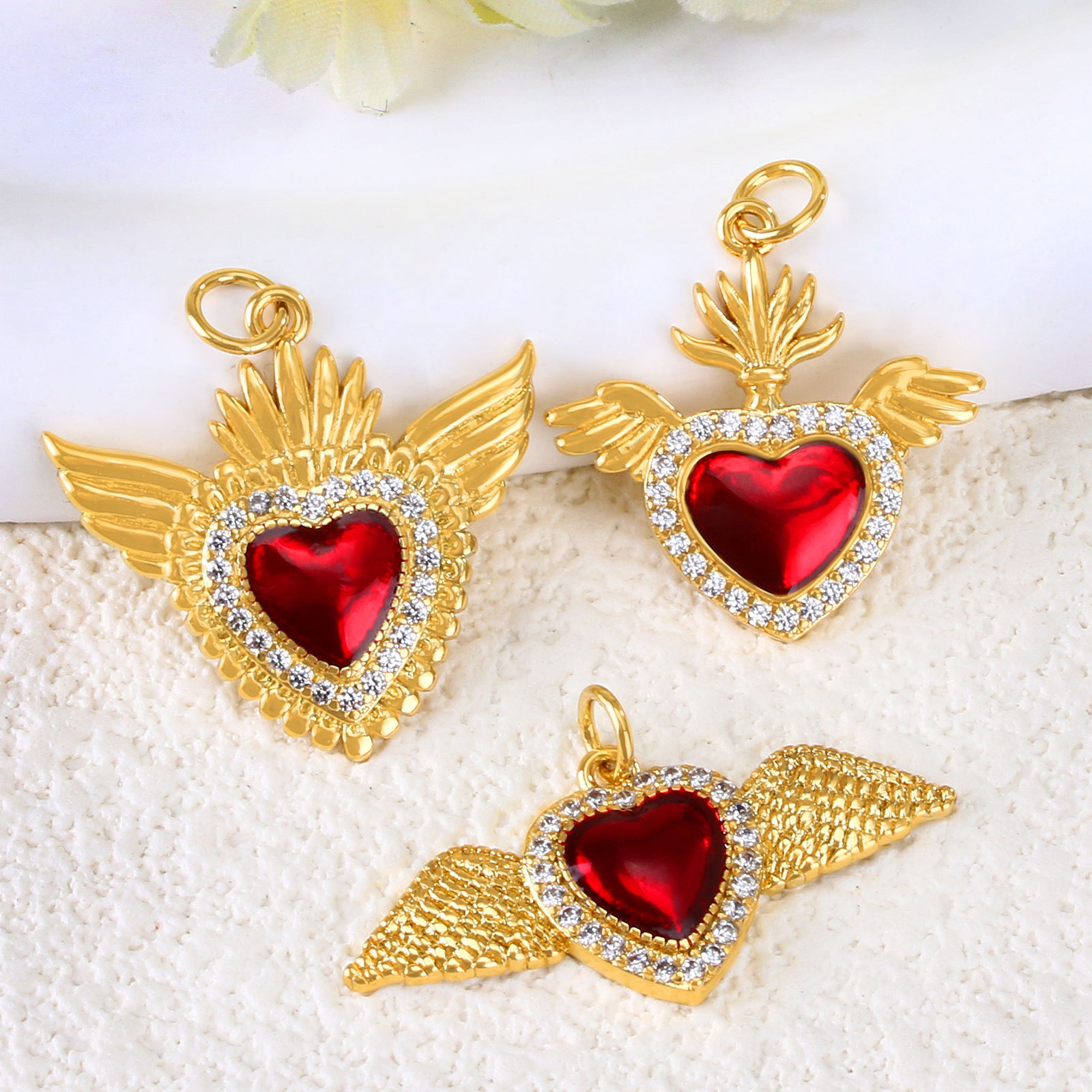 6g Weight Pendant Jewelry Making Type 15*28mm, 20*17mm, 30*14mm Jewelry Making Size Gold Plated Plating Material Gem Inlay Material DIY Jewelry Accessories Classification 1 Piece Quantity Copper Material Cross, Heart Shape, Wings Pattern Polished Finish Inlay Design Retro Style 1 Piece 15*28mm 20*17mm 30*14mm Copper Gem Gold Plated Cross Heart Shape Wings Polished Pendant 13