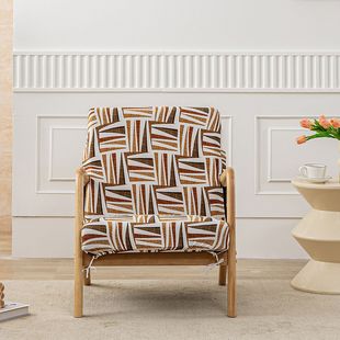 Cross-Border Printed Chair Cover New Four-Season Universal Single Wooden Chair Cover Backrest All-Inclusive Home Protective Cover