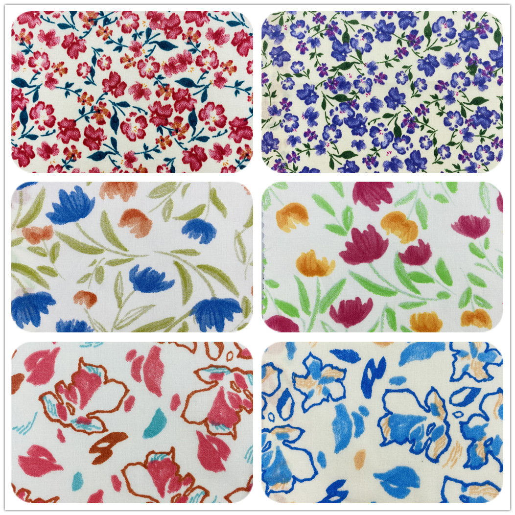 小清新印花布 纯棉80支精梳棉印小花 夏季薄款童装女装服装面料