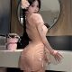 Sexy Underwear Transparent Antique Free Cheongsam Embroidered Underwear Women's Abstinence Flirting Pajamas Sexy Nightgown 303
