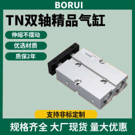 亚德客型TN气缸10X16X20活塞式气动双杆双轴气缸带磁大推力高精度