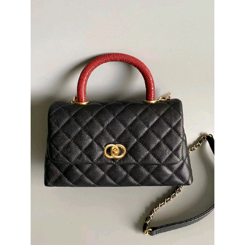 Рукоять ручная, качественная сумка на одно плечо, в стиле Chanel, натуральная кожа