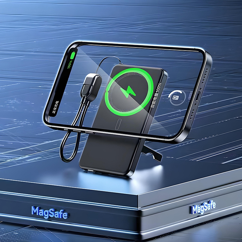 Fabricante suministro 5000 / 10000 mAh cargador + medidor de carga 22.5W carga rápida con soporte portátil móvil