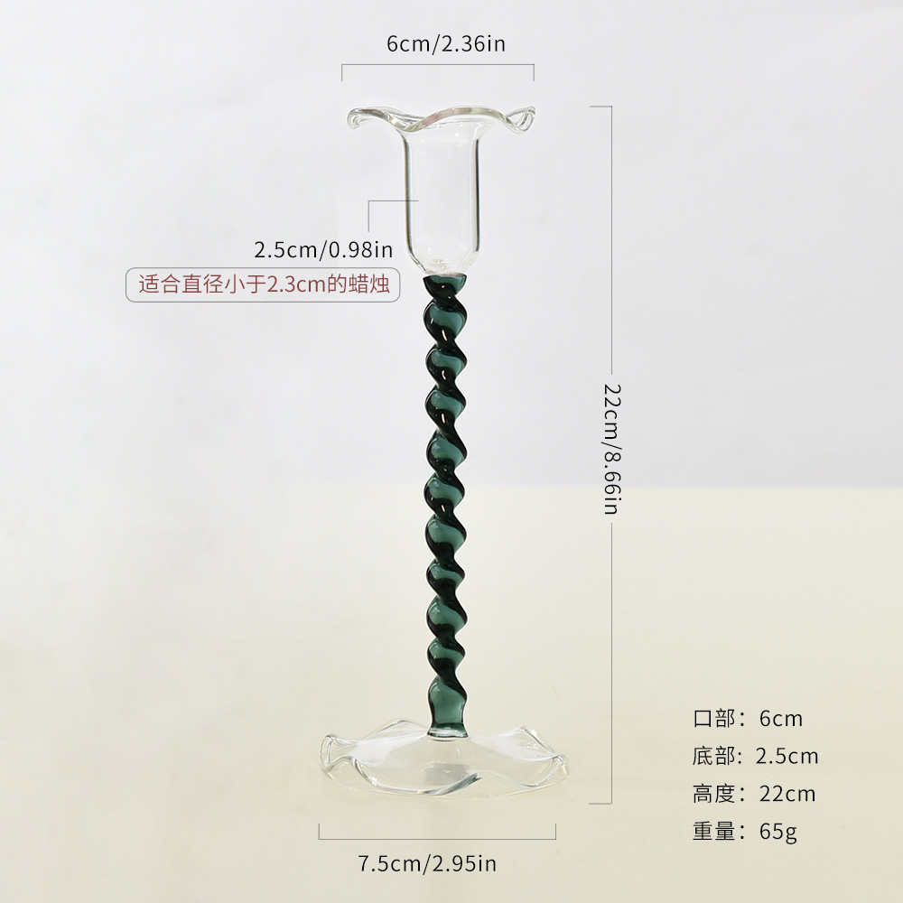 ZT2084 pétalos de alto pie candelabro - verde lago
