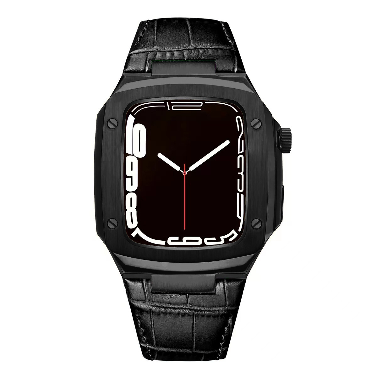 Adecuado para Apple Watch Correa iwatch78 botón de actualización de segunda generación carcasa de acero inoxidable cubierta protectora de caucho flúor