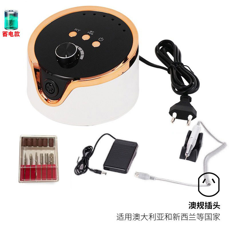 Pulitzador de uñas transfronterizas, pulitador de uñas conveniente de carga, pulitador de uñas profesional de eliminación de piel muerta 45000RPM