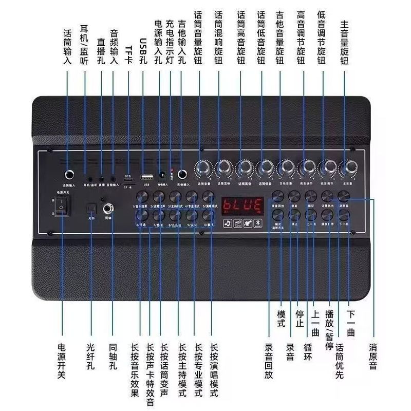 Shanshui Bluetooth スピーカー ライブブロードキャスト ハイパワー スクエア ダンス モバイル ホーム KTV カラオケ スピーカー セット 屋外に便利|undefined