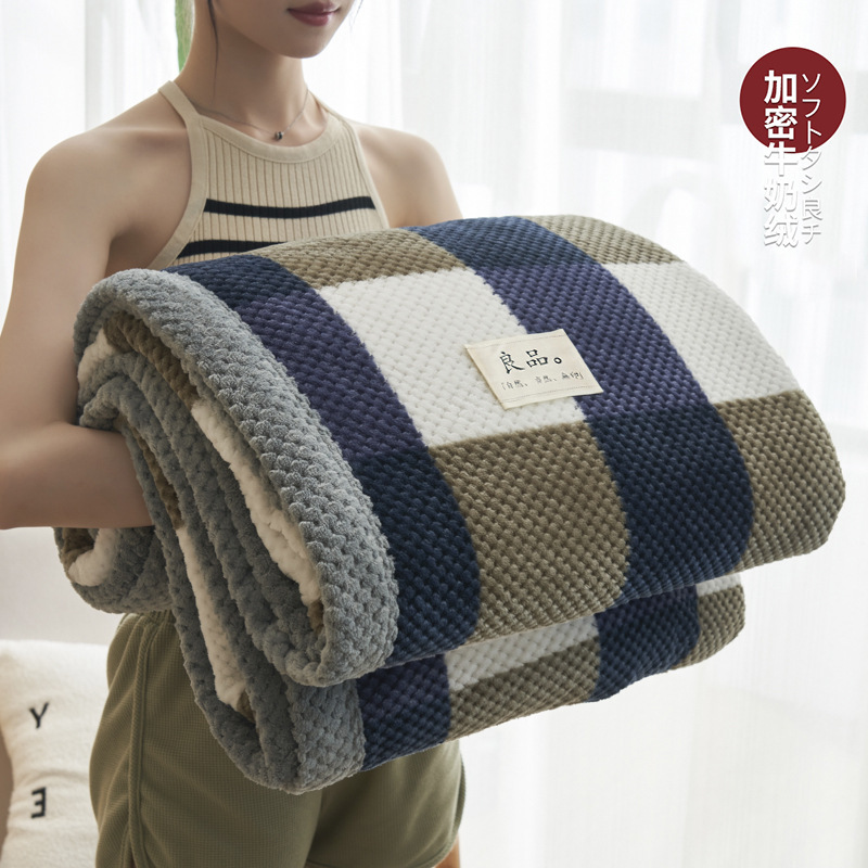 Fronteriza explosión de frijoles mantas de peluche gruesas de sofá de oficina calentamiento siesta manta manta sábanas de peluche de coral