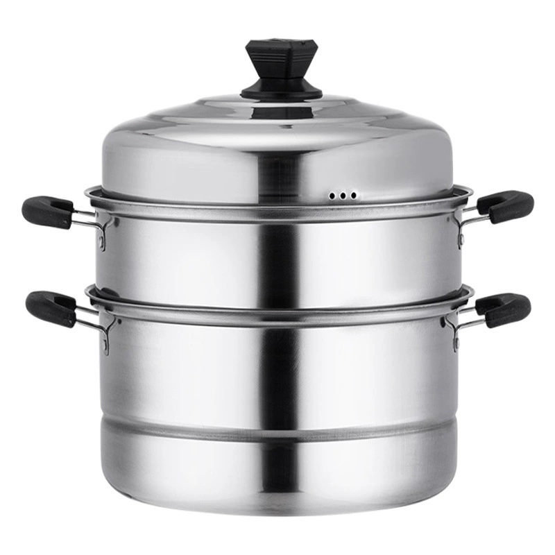 Утолщенная трехслойная Пароварка из нержавеющей стали, бытовая многофункциональная интегрированная Пароварка, многослойная Подарочная Пароварка большой емкости