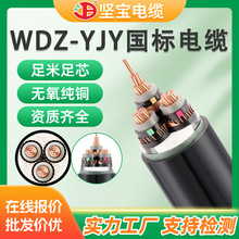 广东坚宝国标纯铜芯电线电缆低烟无卤WDZ-YJY三相四线/三相五线