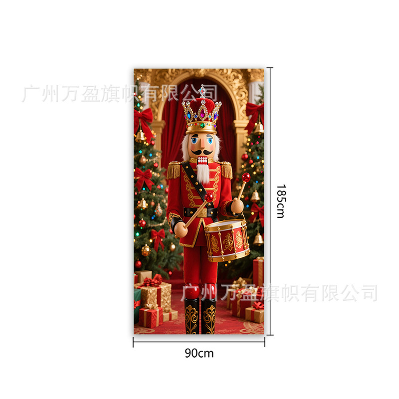 Amazon クロスボーダー新製品クリスマスドアカーテンフラグ屋外写真撮影クリスマスパーティーエルフお祝い装飾|undefined