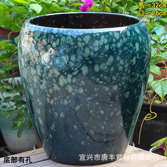 Stoneware Breathable Green and White Dot Nest Eggshell Flower Pot with Large Diameter Can Be Planted with Succulent Bougainvillea and Other Green Plant Bonsai for Home Use Stoneware Breathable Green and White Dot Nest Eggshell Flower Pot with Large Diameter Can Be Planted with Succulent Bougainvillea and Other Green Plant Bonsai for Home Use