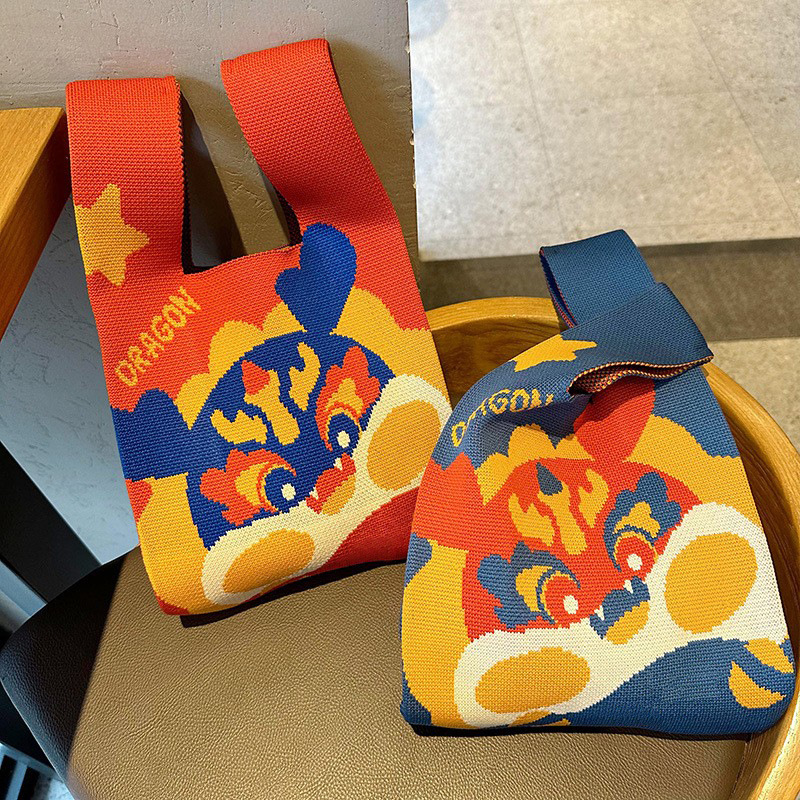 2024 Año del dragón rojo festivo bolsa de dulces creativo Nuevo Año Nuevo empresa Reunión Anual caja de regalo bolsa de regalo