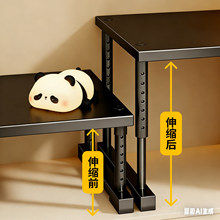 衣柜分层隔板可伸缩鞋柜收纳神器衣橱整理隔层架厨房橱柜内置物架
