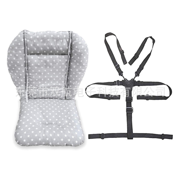婴儿宝宝儿童餐椅绑带 儿童手推车五点式安全捆绑带 摩拖托车绑带