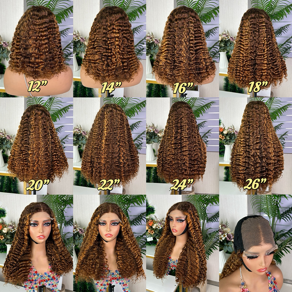 100% cabello humano Burmese curly lace wig Peruca de encaje frontal cabello rizado birmano