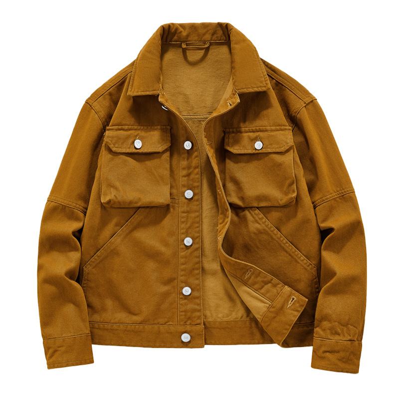 2026 Spring/Summer American Heavy-Duty Vintage Denim Jacket for Men, Loose Trendy Stylish Shirt Workwear Jacket for Men