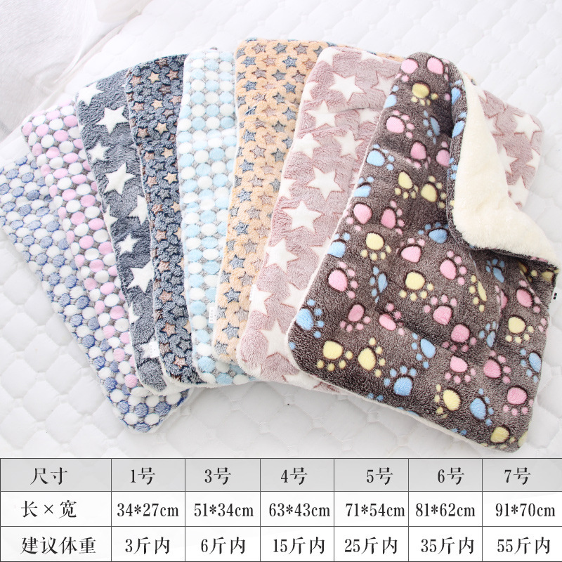 Directo de fábrica Pet Mat engrosada otoño e invierno cálido gato perro estera antideslizante manta cojín al por mayor
