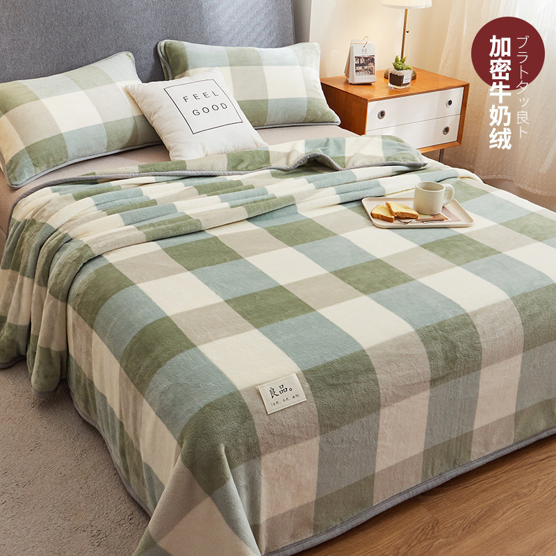 Una clase de invierno más seda de seda de seda de leche gruesa sábanas de seda de coral franela edredón de seda de una sola cama de dormitorio una sola manta de peluche