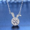 Import diamond pendant, necklace, USA, platinum 950 sample