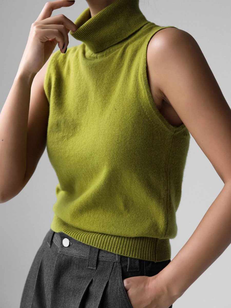 knitted vest sleevless