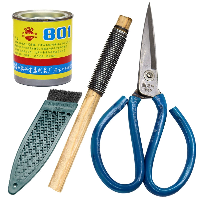 Ремонт обуви Набор обуви инструмент стальной проволочный файл деревянный файл щетка для волос щетка 801 клей щетка резиновая щетка ножницы