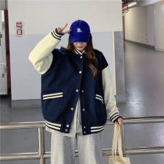 美式复古宽松棒球服女2025秋冬新款韩版学生洋气夹克卫衣时尚外套