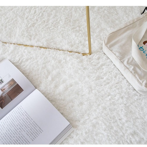 Nordic ins white round carpet chair floor mat solid color blanket bedroom girl room bedside blanket plush